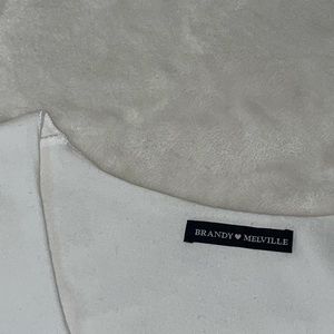 brandy melville white v-neck tee